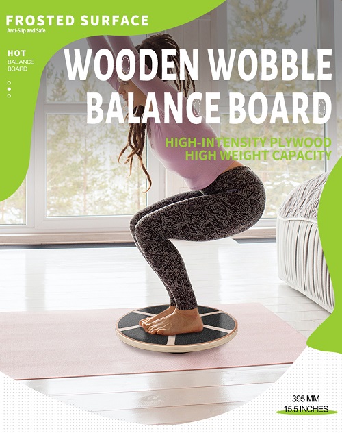 Balance Training  Wooden Wobble Balance Board