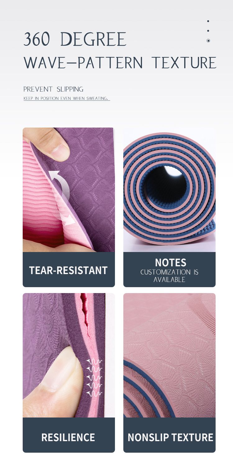 طبقة مزدوجة تب اليوغا حصيرة طبقة مزدوجة تب اليوغا حصيرة