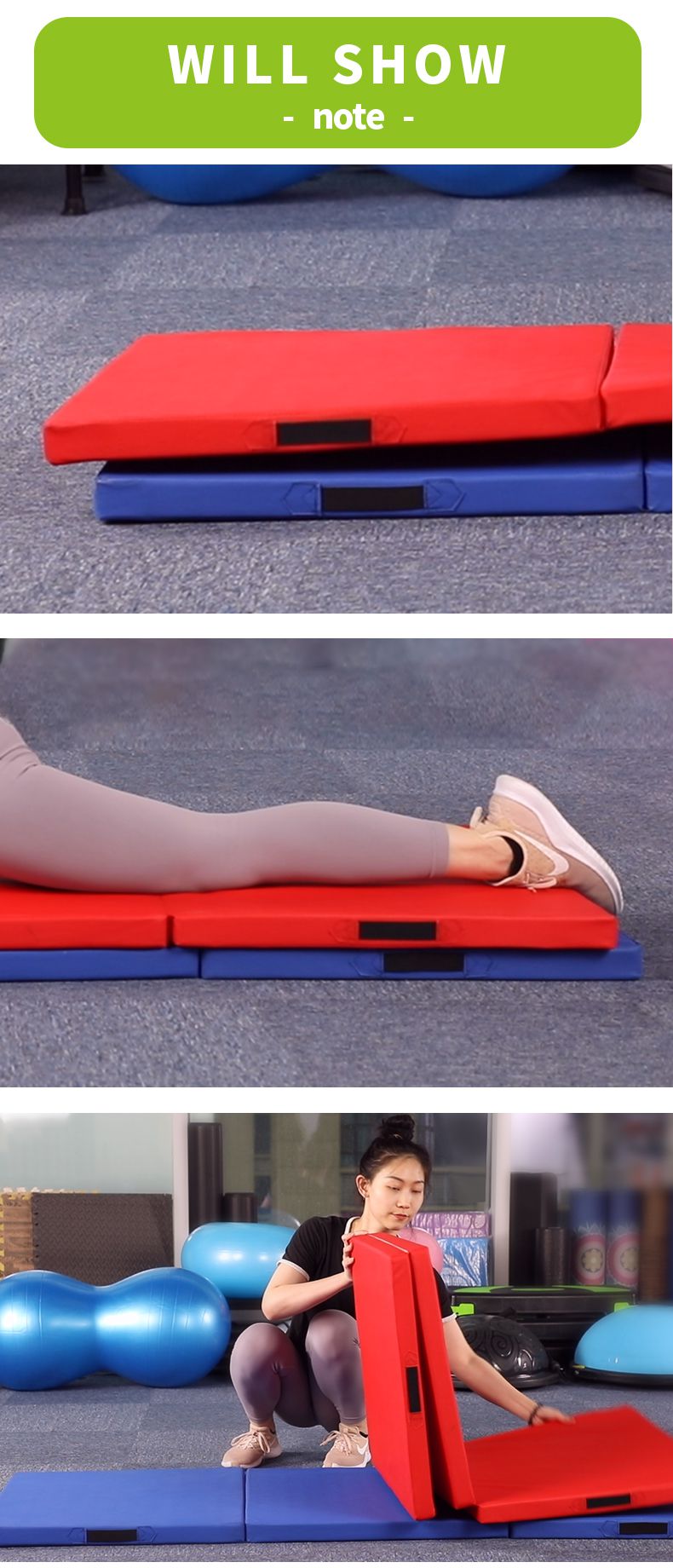 Foldable Thickened Gymnastics Exercise Mat