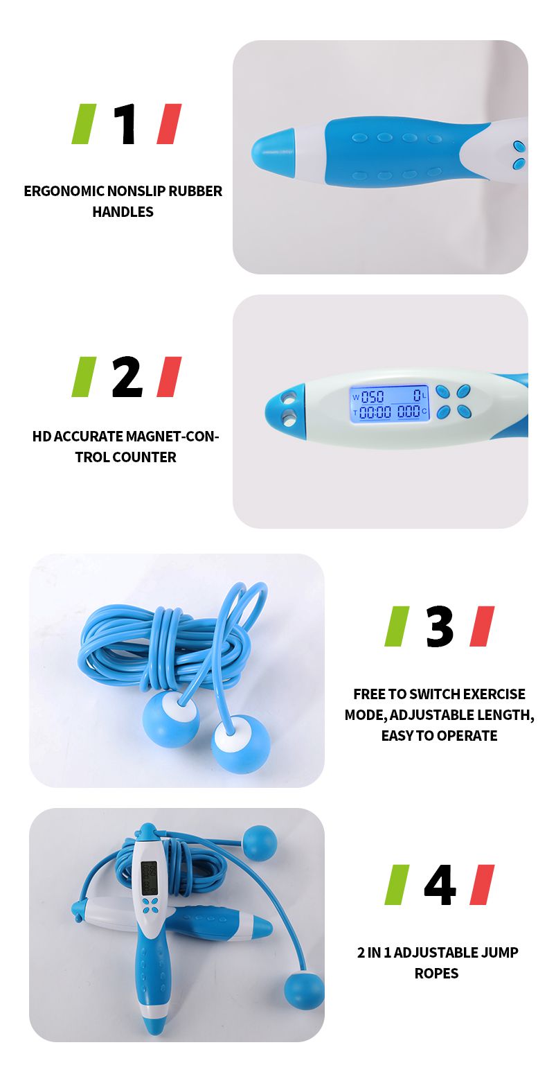 Electronic Counting Jump Ropes With Two Rope Choices