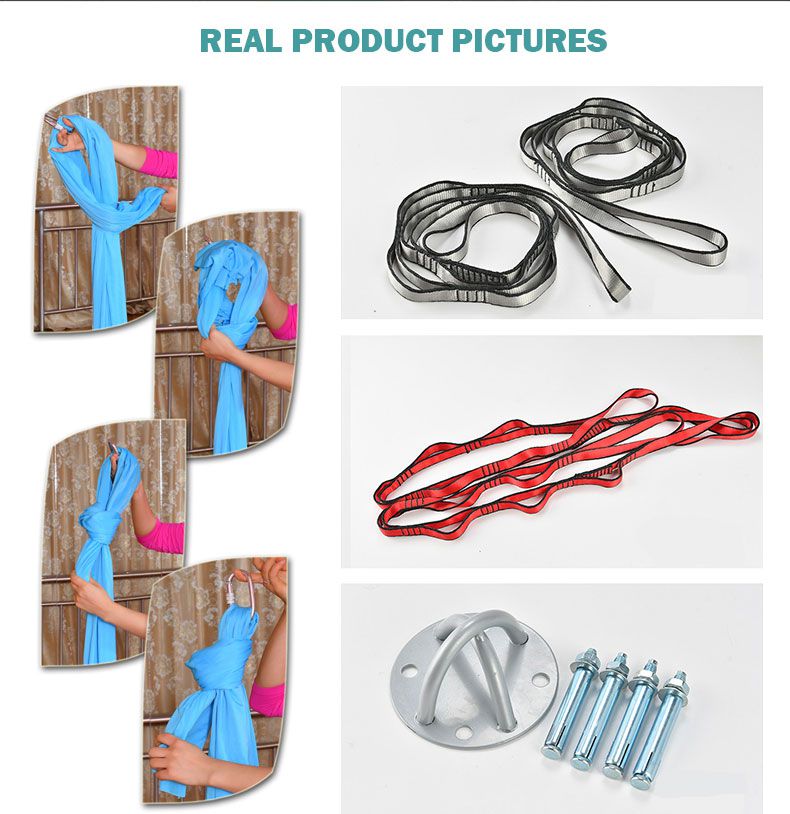 18 ألوان جديدة جودة اليوغا أرجوحة الجوي اليوغا سوينغ مجموعة