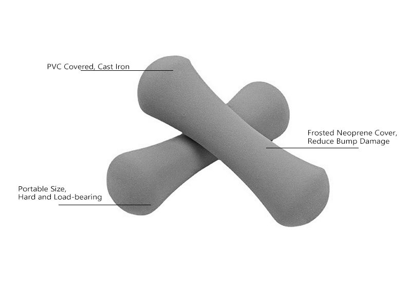 بك المغلفة اللون الحديد الزهر العظام شكل الدمبل للسيدات