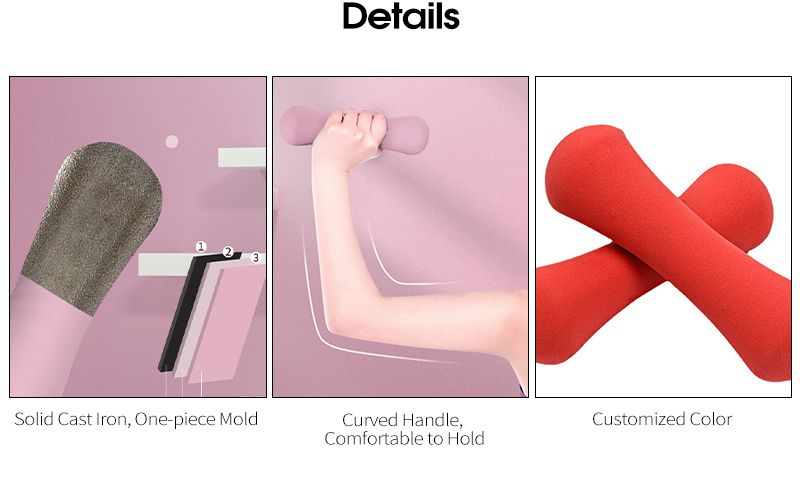 بك المغلفة اللون الحديد الزهر العظام شكل الدمبل للسيدات