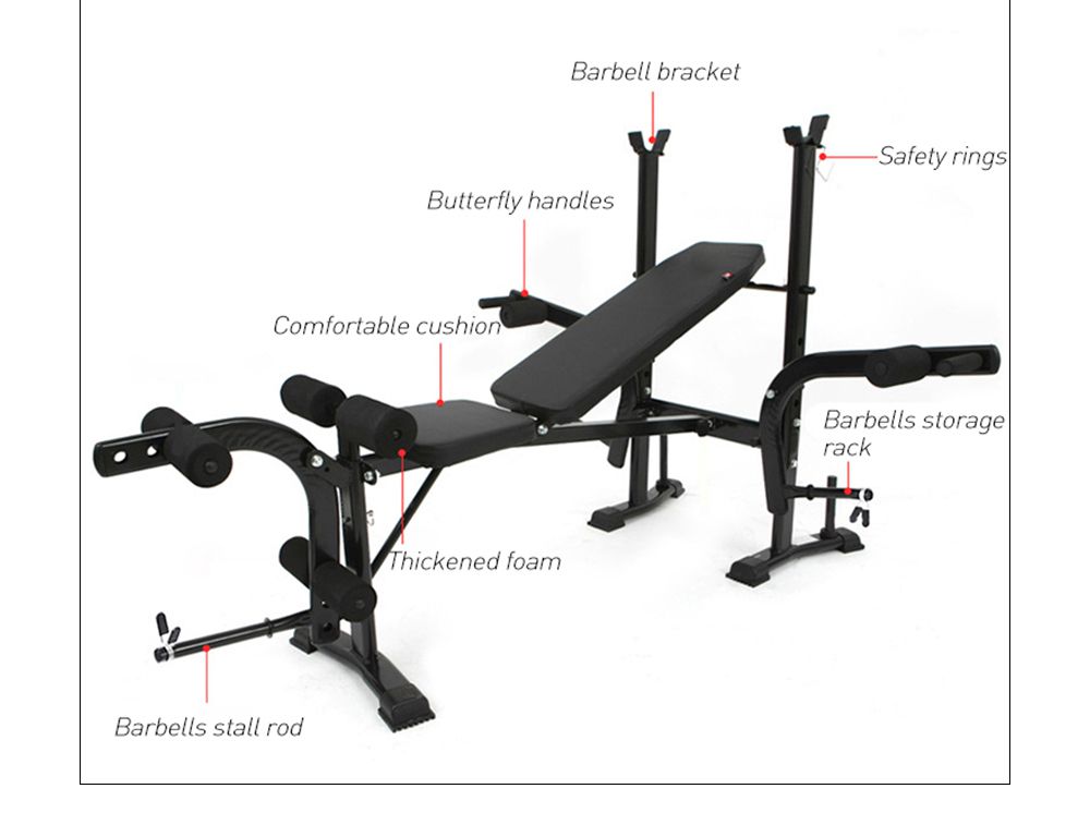 Supine Board Weight Bench Barbell Rack Bench Press Rack