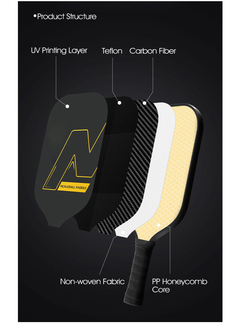 الهجومية ألياف الكربون بتف مضرب واحد الهجومية ألياف الكربون بتف مضرب واحد