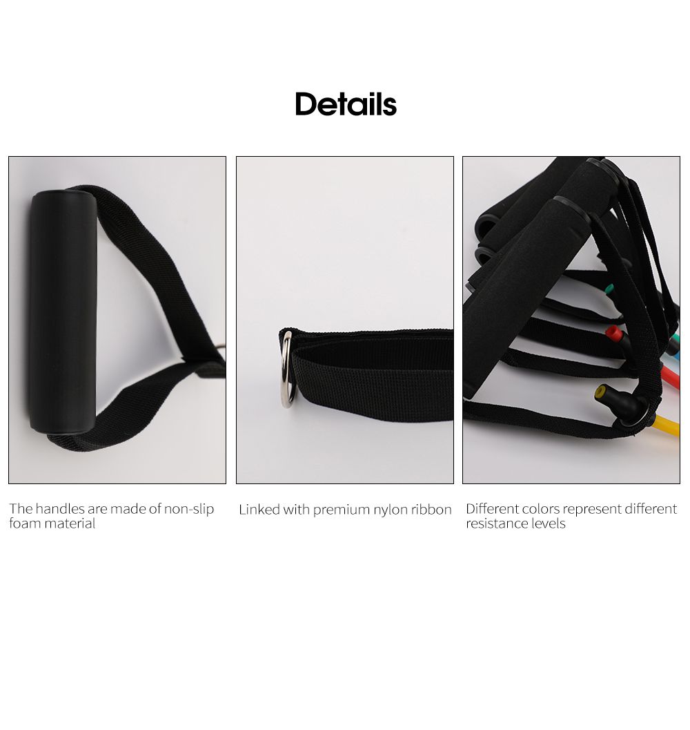 أنبوب مقاومة ألوان متعددة مع مقابض رغوية أنبوب مقاومة ألوان متعددة مع مقابض رغوية