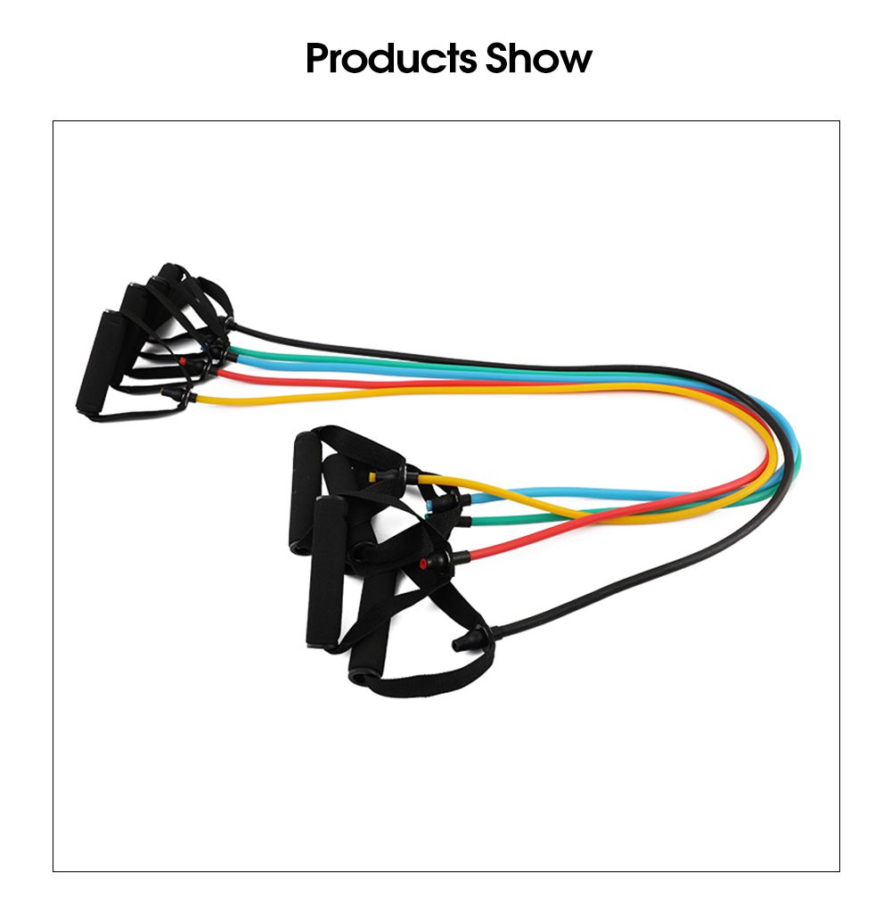 أنبوب مقاومة ألوان متعددة مع مقابض رغوية أنبوب مقاومة ألوان متعددة مع مقابض رغوية