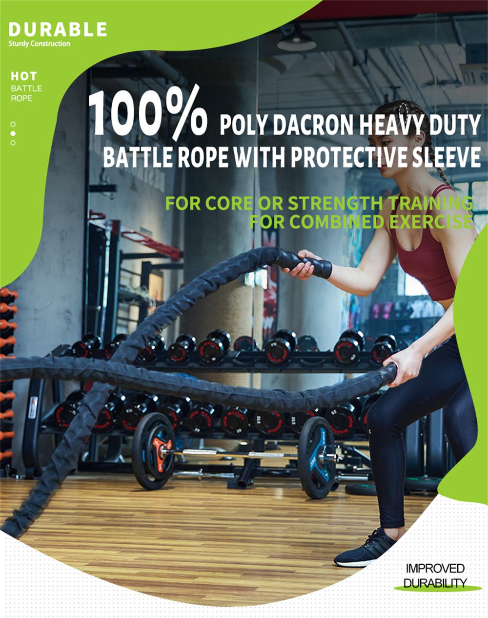 تدريب حبال المعركة مع الأكمام الواقية تدريب حبال المعركة مع الأكمام الواقية