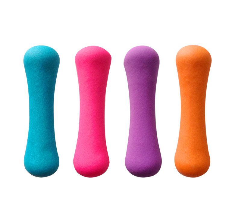 PVC Coated Color Cast Iron Bone Shape Dumbbell for Ladies