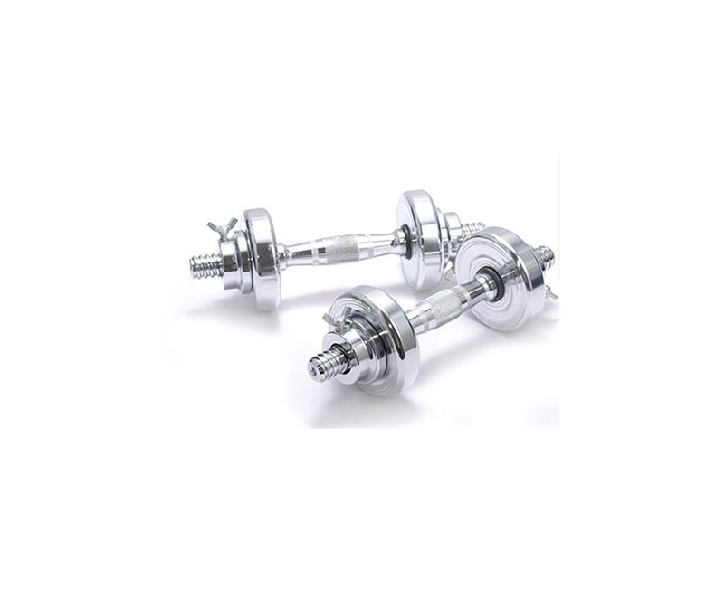 Fitness Steel Plated Dumbbell Free Barbell