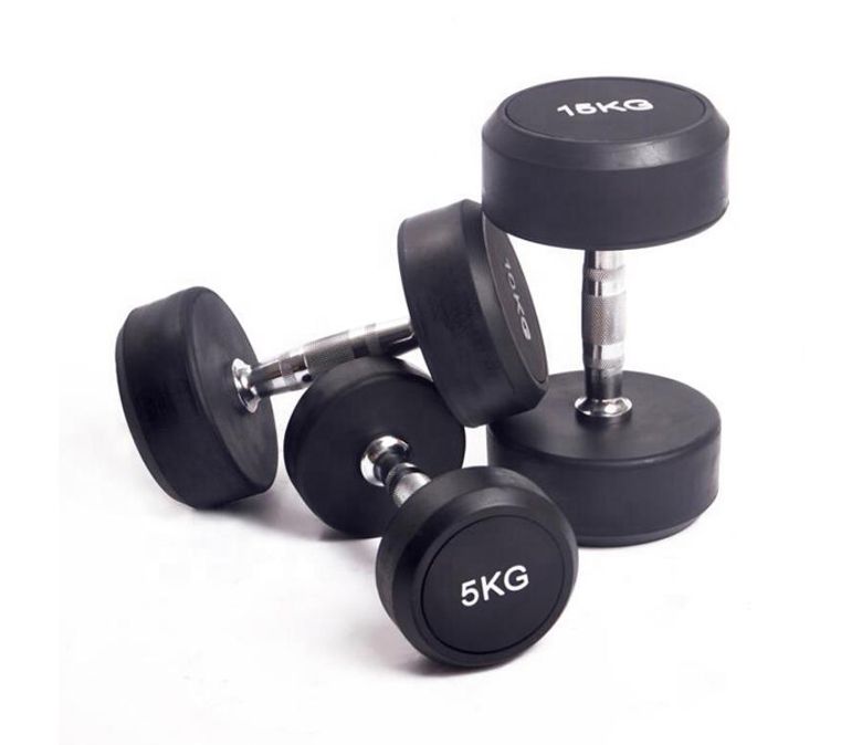Rubber Round Head Dumbbell