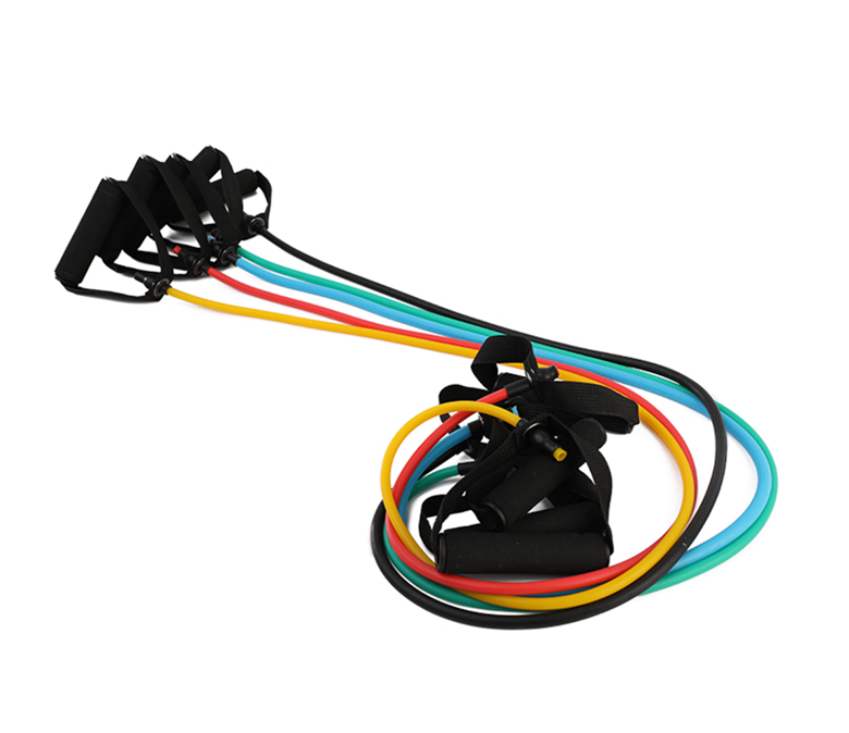 أنبوب مقاومة ألوان متعددة مع مقابض رغوية