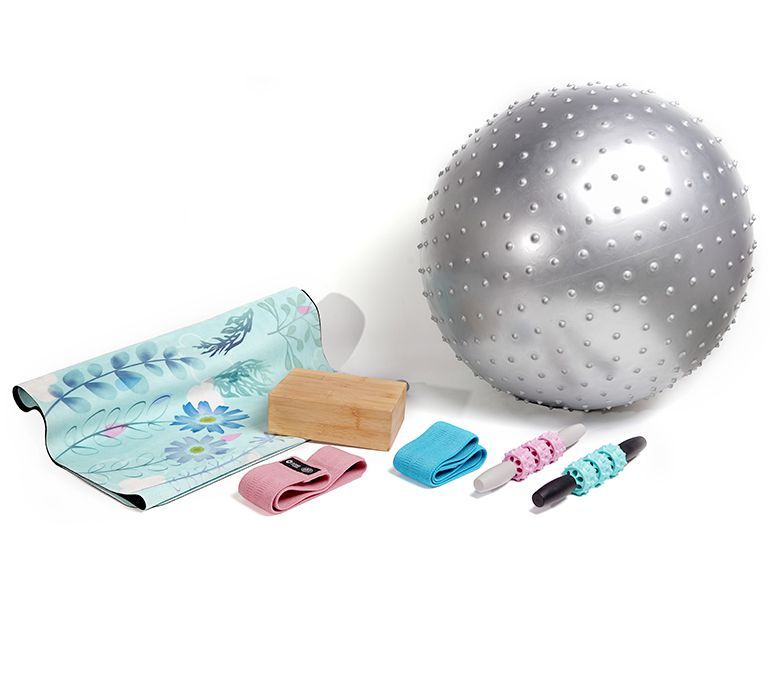 مجموعة تدليك منشفة اليوغا من جلد الغزال